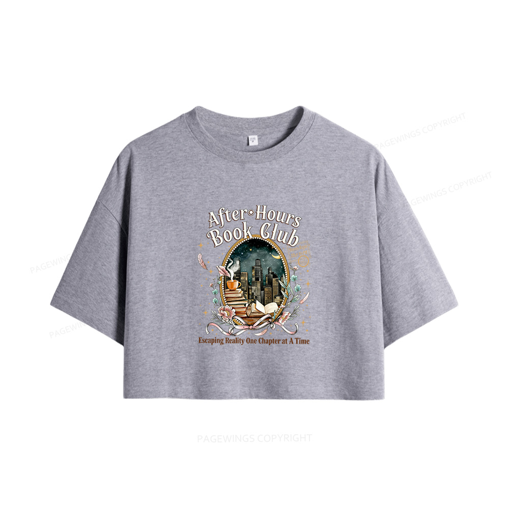 Pagewings After‑Hours Book Club Women Crop Tops