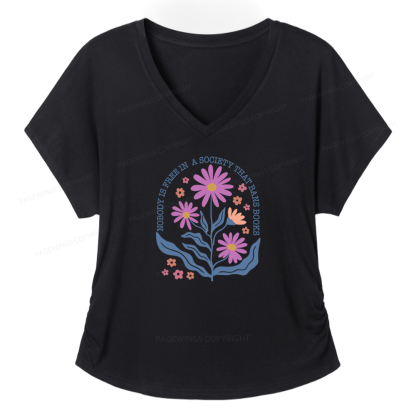 Pagewings Read Banned Books Soft Women's Modal V-neck T-shirt