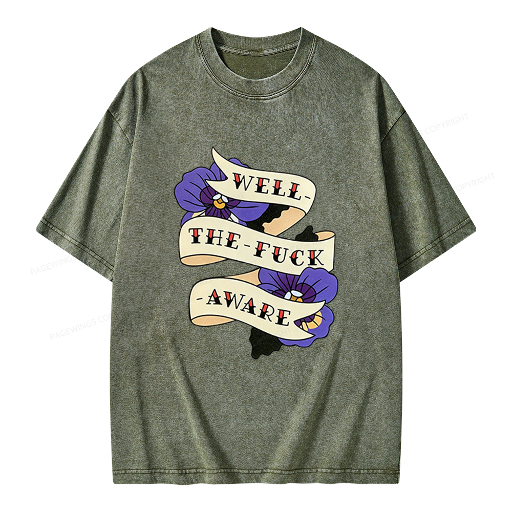 Pagewings Fantasy Books Lover Unisex Washed T-shirt
