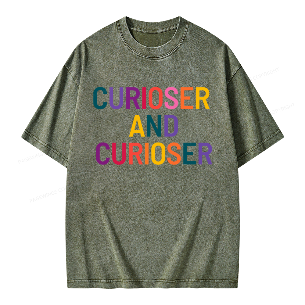 Pagewings Curioser Unisex Washed T-shirt