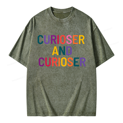 Pagewings Curioser Unisex Washed T-shirt