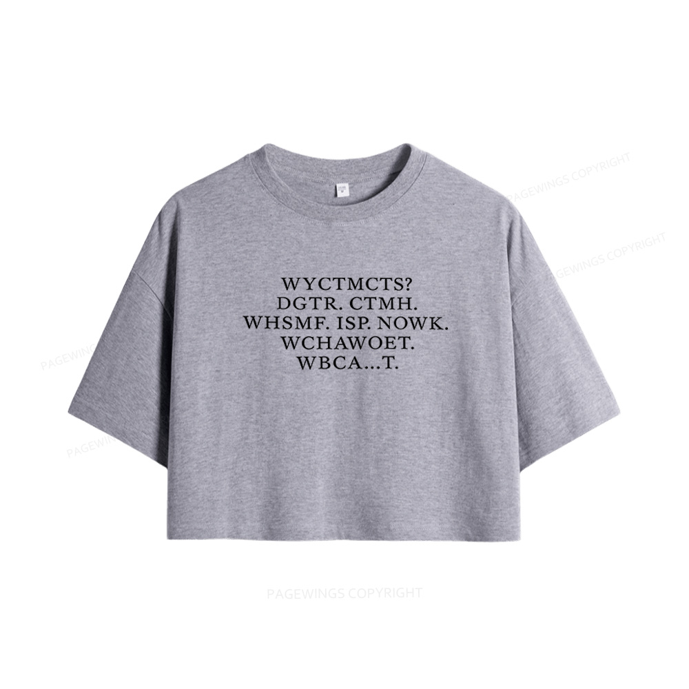 Pagewings I'm Coming to the Cottage Women Crop Tops