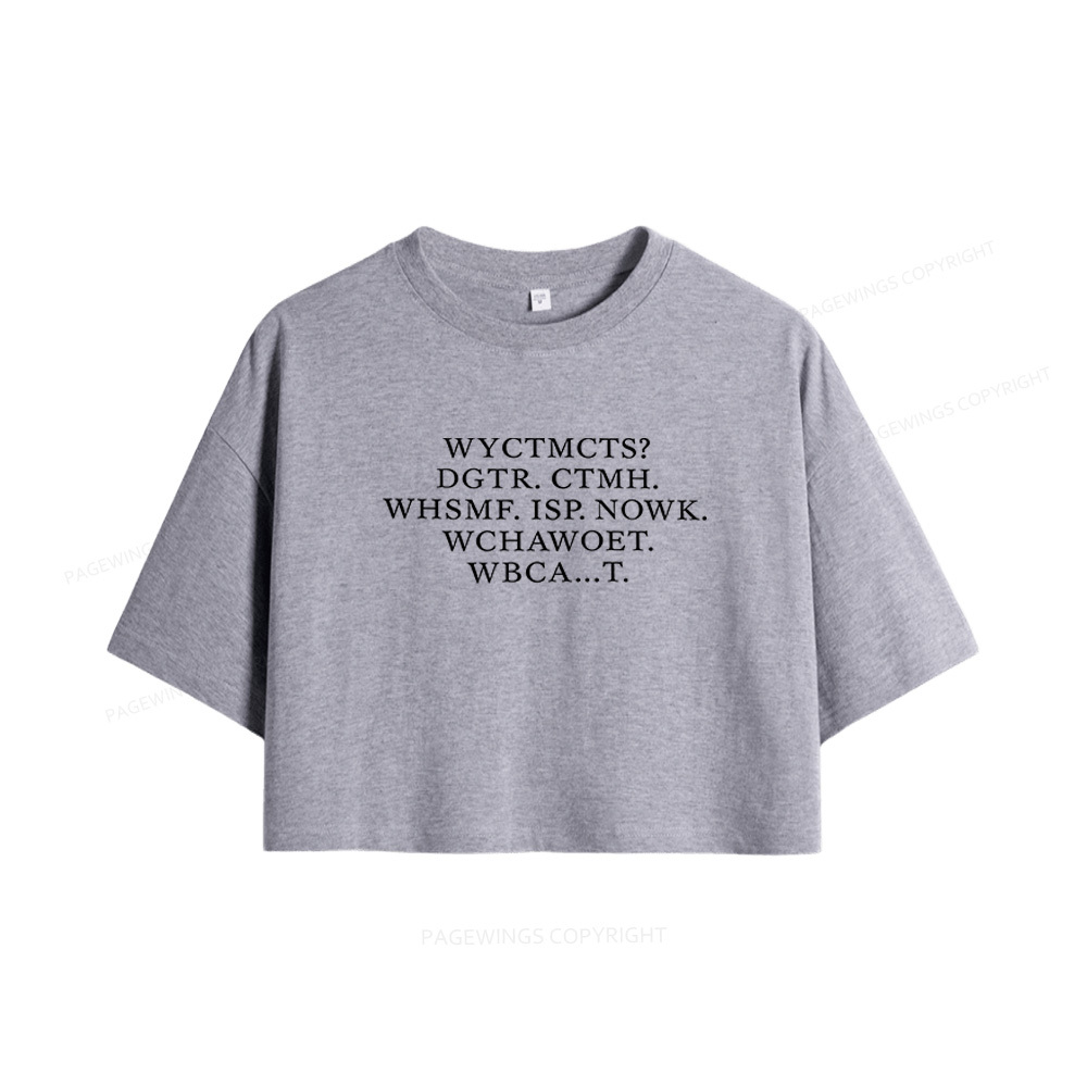 Pagewings I'm Coming to the Cottage Women Crop Tops