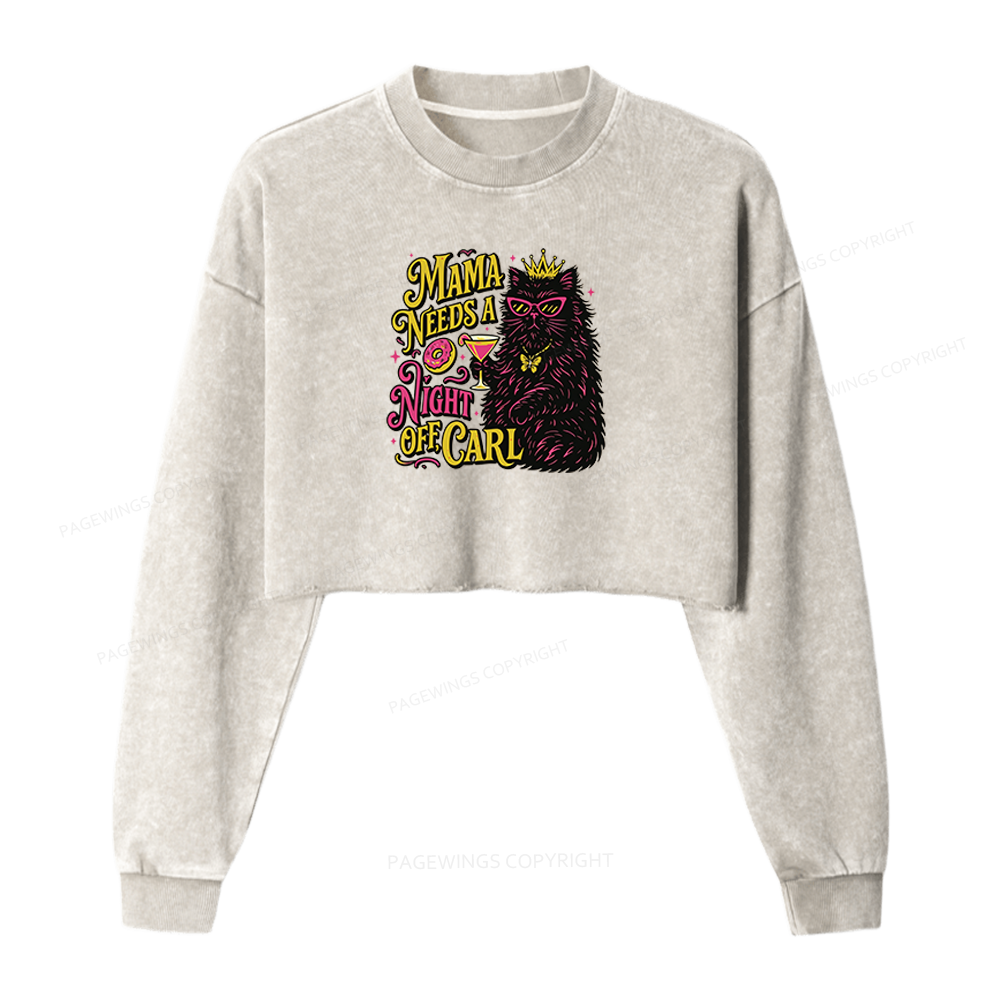 Pagewings Princess Donut Washed Crop Sweatshirt