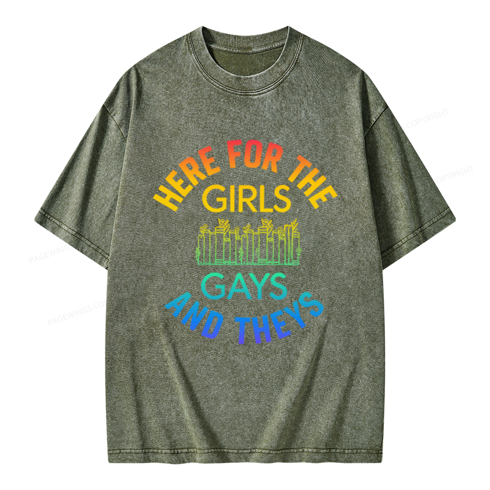 Pagewings Queer Unisex Washed T-shirt