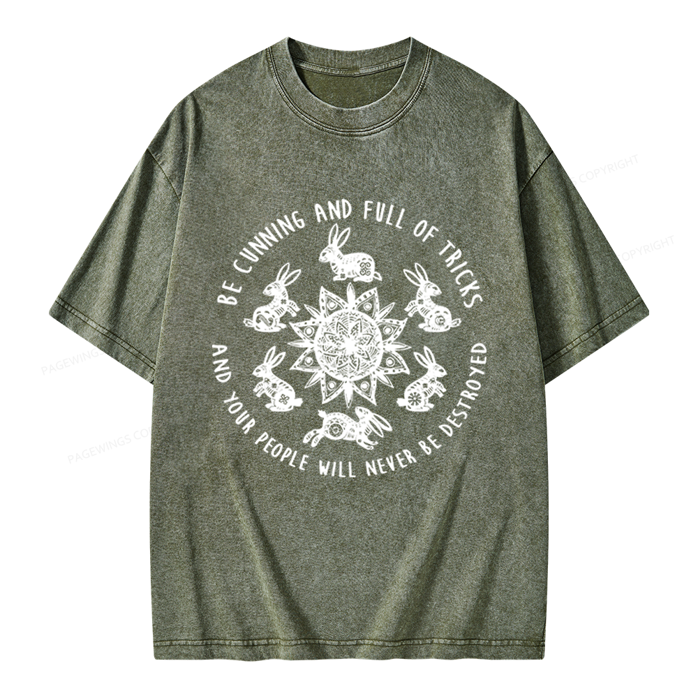 Pagewings Be Cunning And Full Of Tricks Unisex Washed T-shirt
