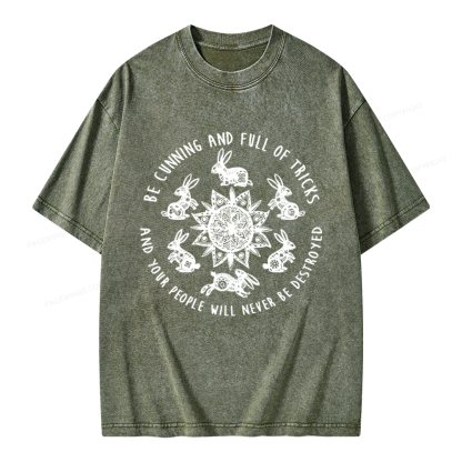 Pagewings Be Cunning And Full Of Tricks Unisex Washed T-shirt