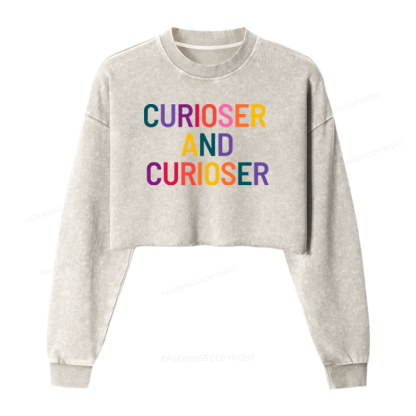 Pagewings Curioser Washed Crop Sweatshirt