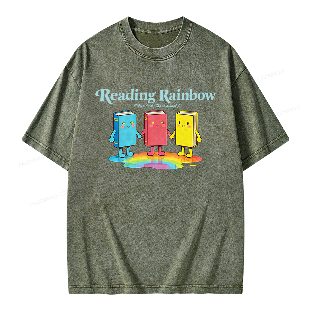 Pagewings Take A Look It's In A Book Unisex Washed T-shirt