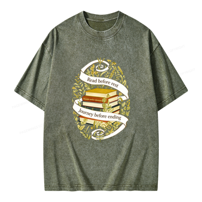 Pagewings Read Before Rest Unisex Washed T-shirt
