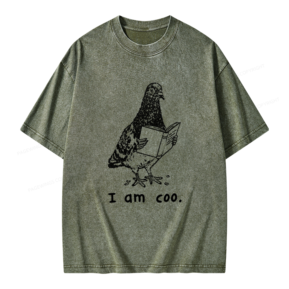 Pagewings I Am Coo Unisex Washed T-shirt