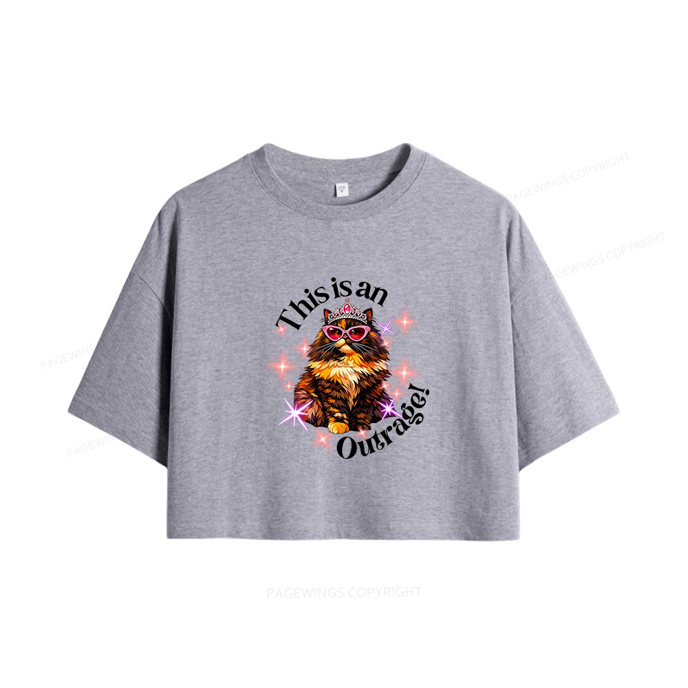 Pagewings This Is An Outrage Women Crop Tops
