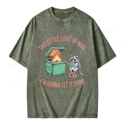 Pagewings This Little Light Of Mine Unisex Washed T-shirt