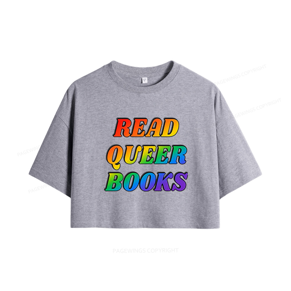 Pagewings Queer Books Women Crop Tops