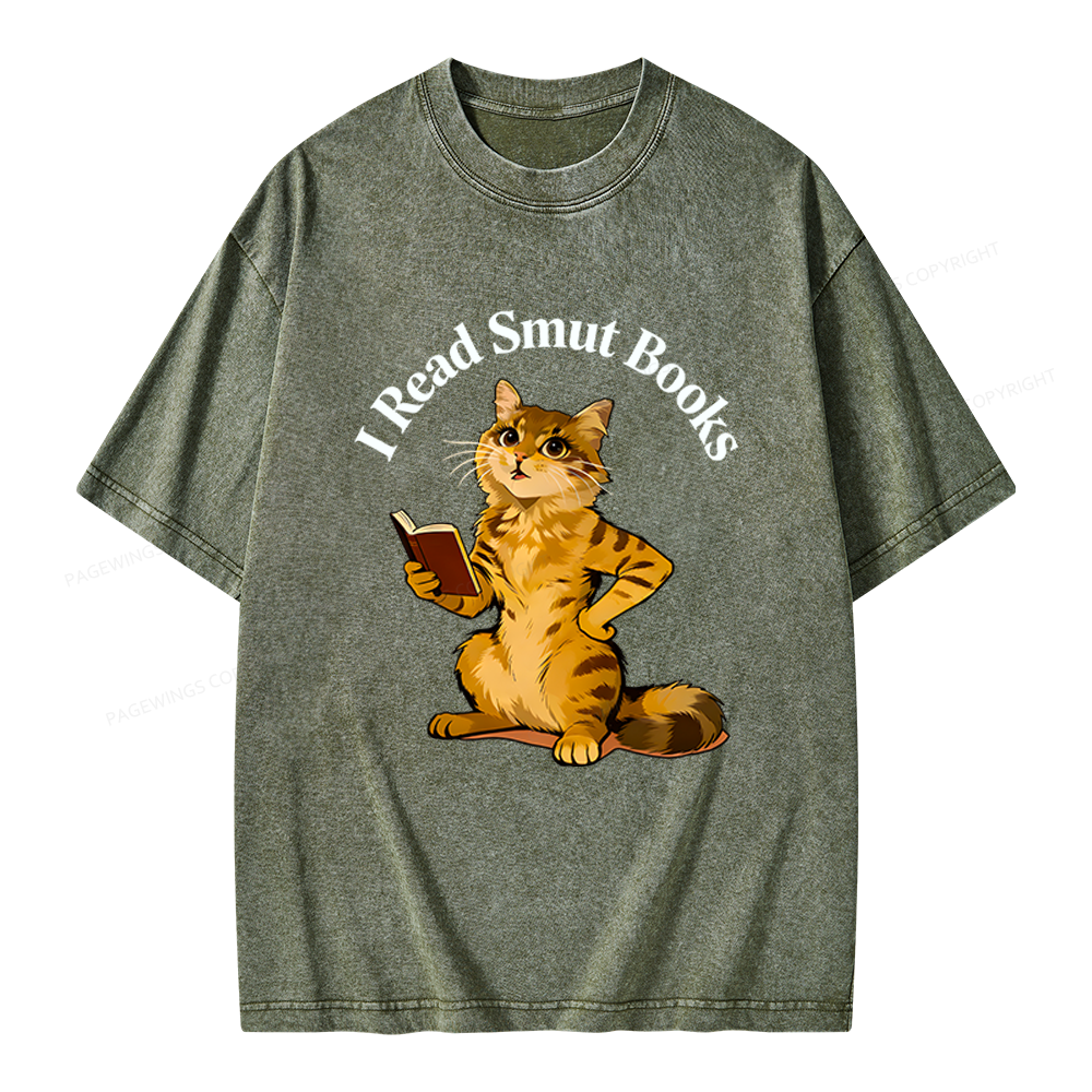 Pagewings I Read Smut Books Unisex Washed T-shirt