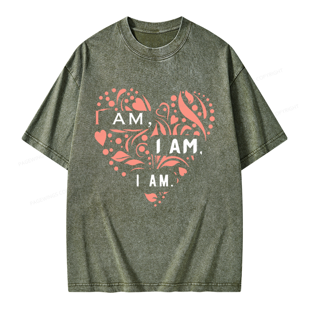 Pagewings I Am Unisex Washed T-shirt