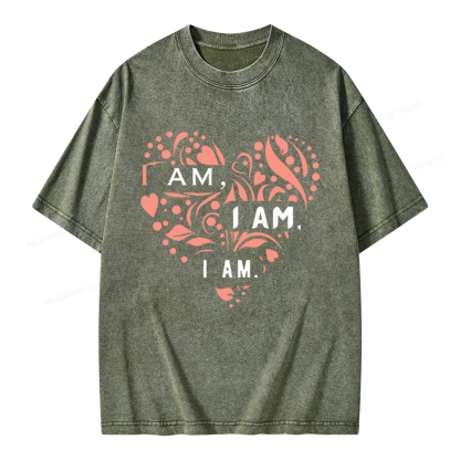 Pagewings I Am Unisex Washed T-shirt