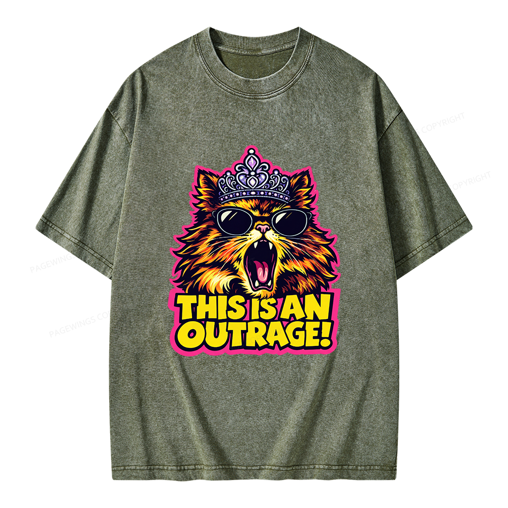 Pagewings This Is An Outrage Unisex Washed T-shirt