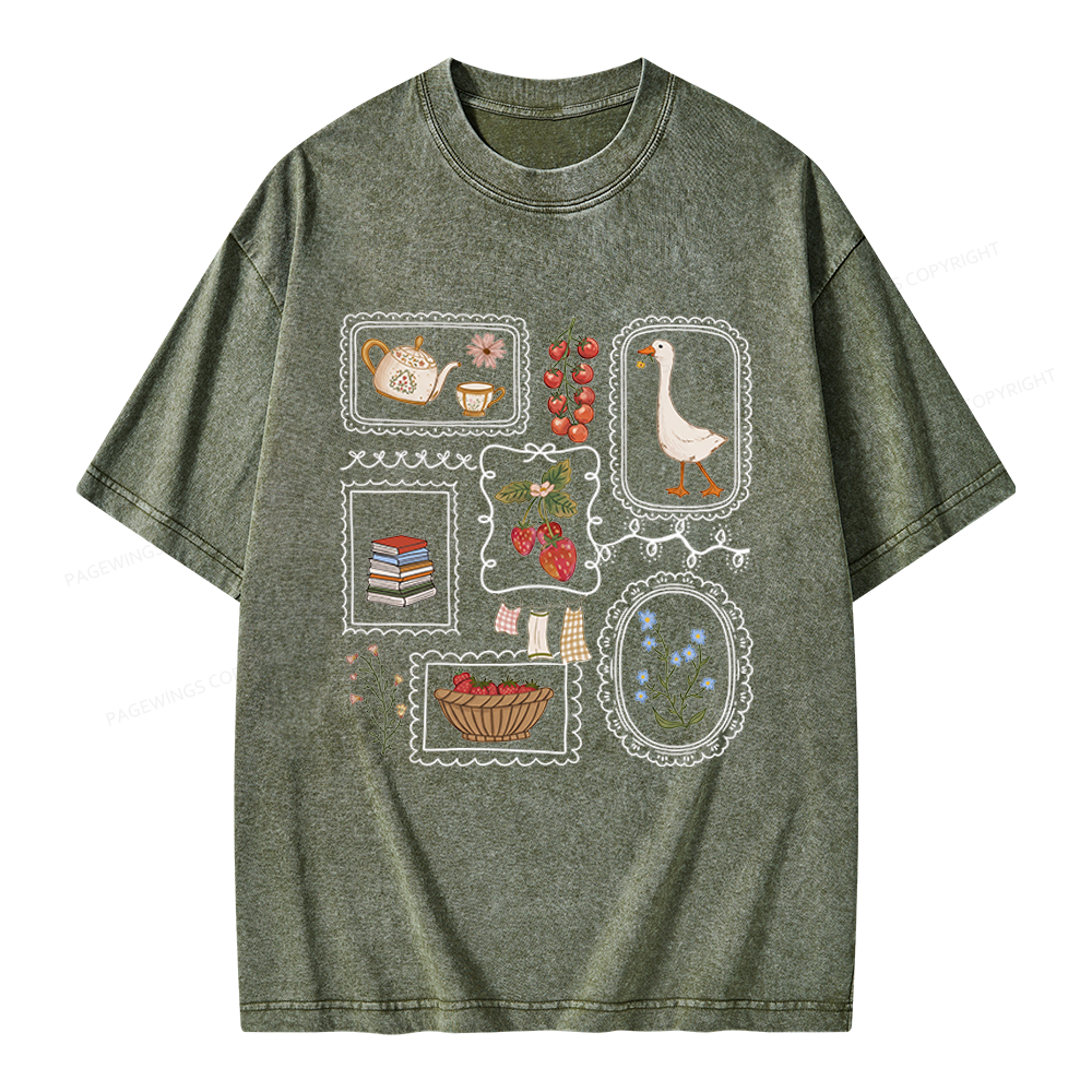 Pagewings Book Lover Unisex Washed T-shirt