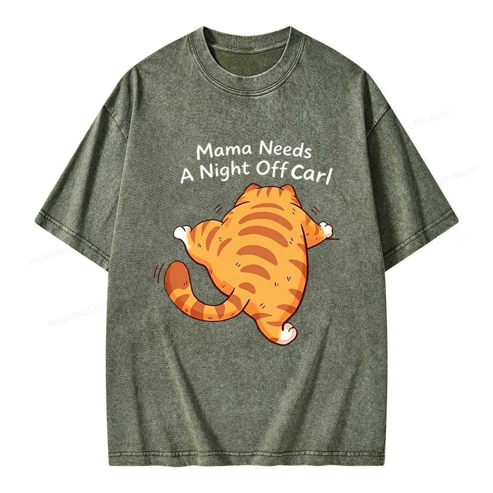 Pagewings Mama Needs A Night Off Unisex Washed T-shirt