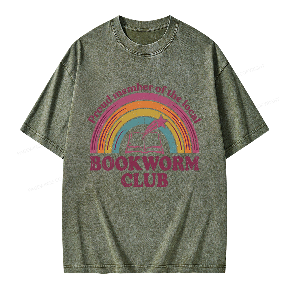 Pagewings Bookworm Club Unisex Washed T-shirt