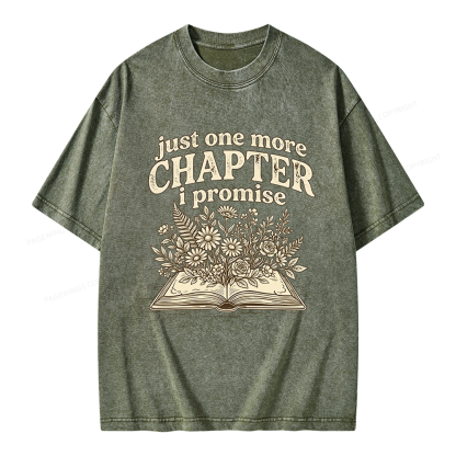 Pagewings Just One More Chapter I Promise Unisex Washed T-shirt