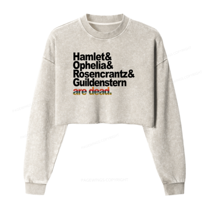 Pagewings Drama lovers Washed Crop Sweatshirt