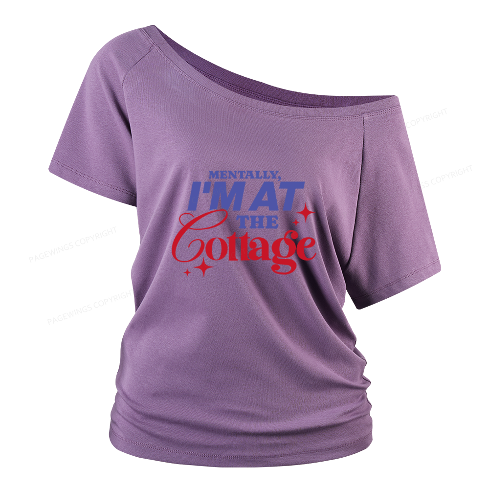 Pagewings I'm At The Cottage Women Off Shoulder T-shirts