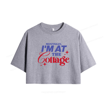 Pagewings I'm at the Cottage Women Crop Tops