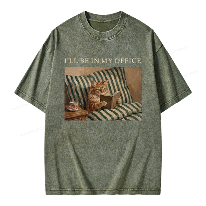 Pagewings Funny Book Lover Unisex Washed T-shirt