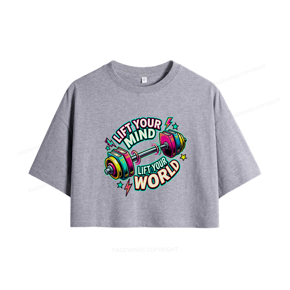 Pagewings Lift Your Mind Lift Your World Women Crop Tops
