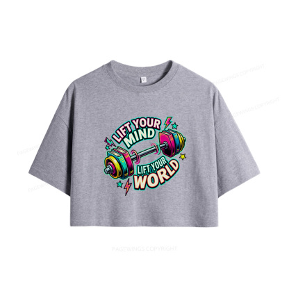 Pagewings Lift Your Mind Lift Your World Women Crop Tops