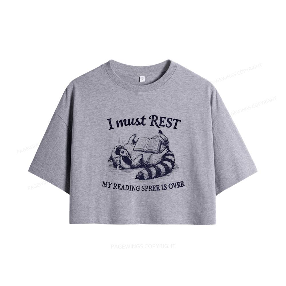 Pagewings My Reading Spree Is Over Women Crop Tops