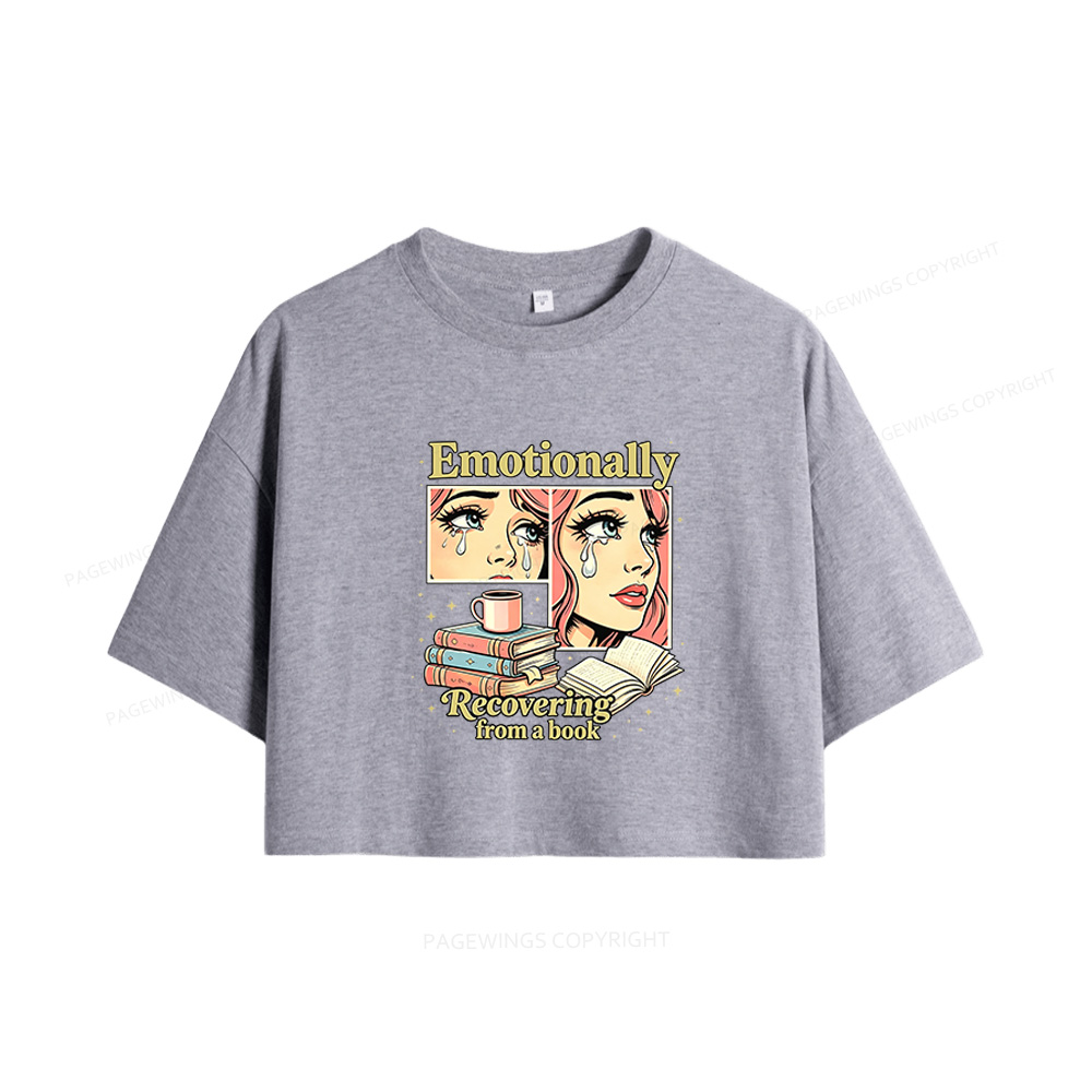 Pagewings Emotionally Recovering From A Book Women Crop Tops