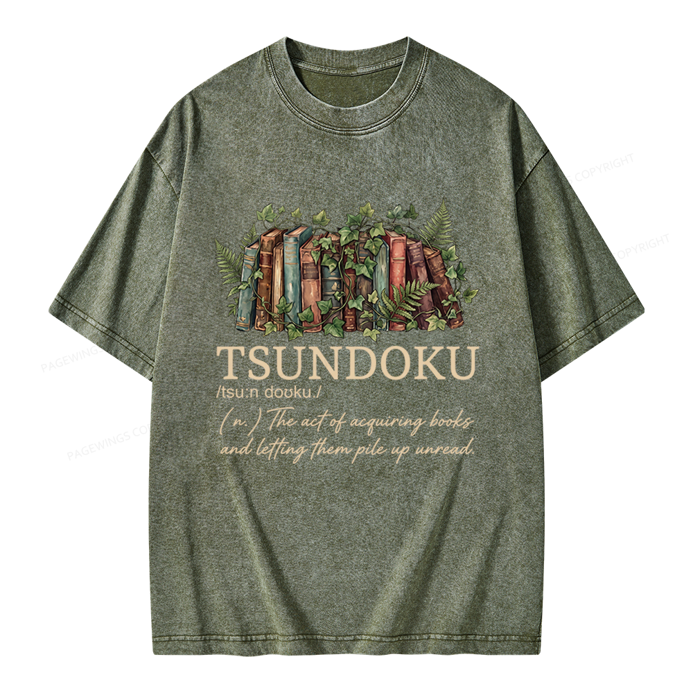 Pagewings Tsundoku Unisex Washed T-shirt