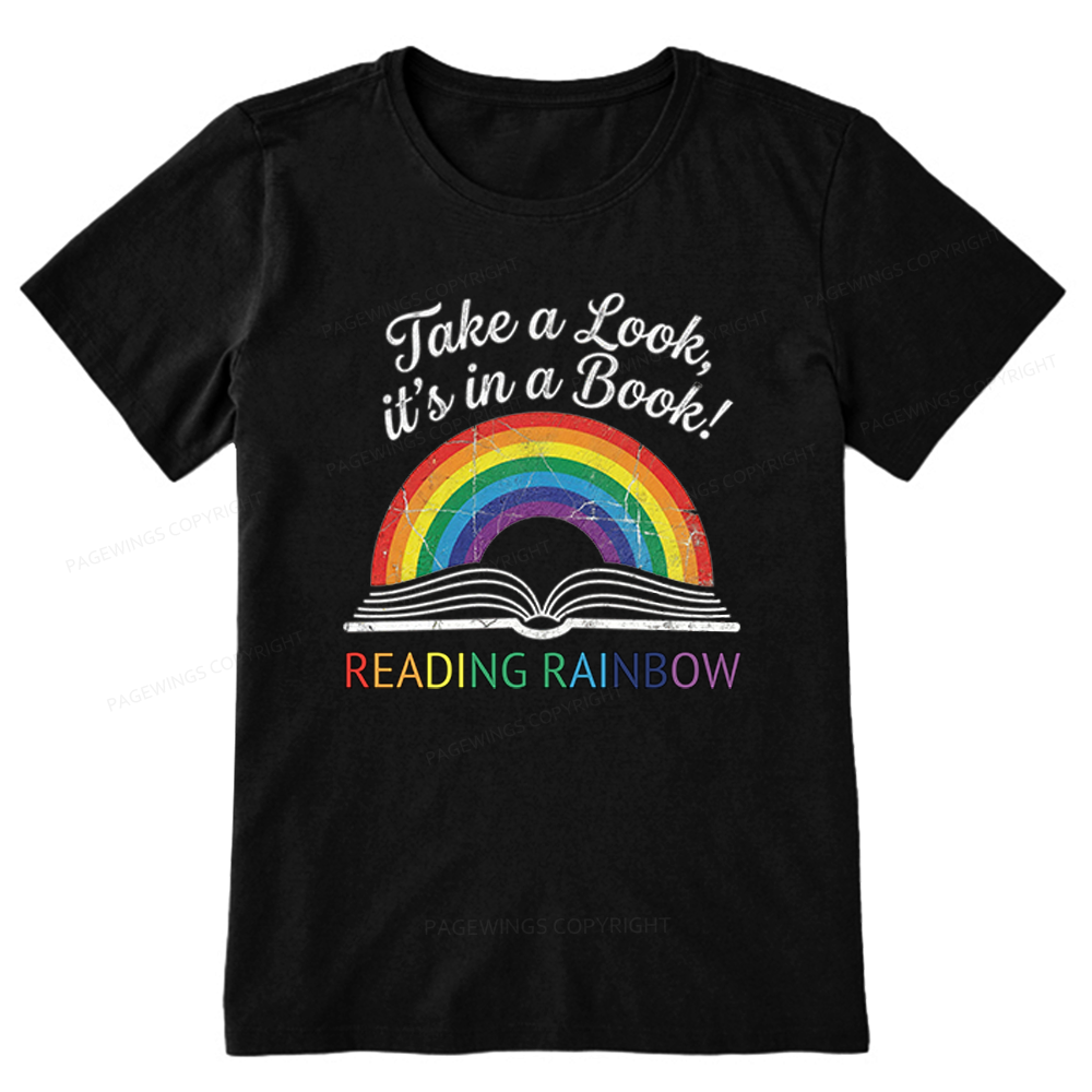Pagewings Reading With Rainbow Unisex Classic T-shirt