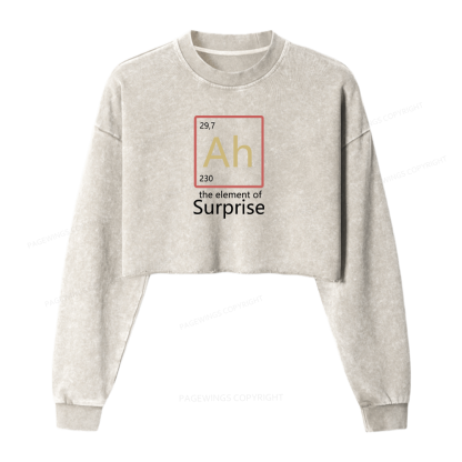 Pagewings The Element of Surprise Washed Crop Sweatshirt