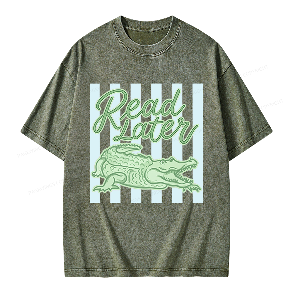 Pagewings Read Later Unisex Washed T-shirt