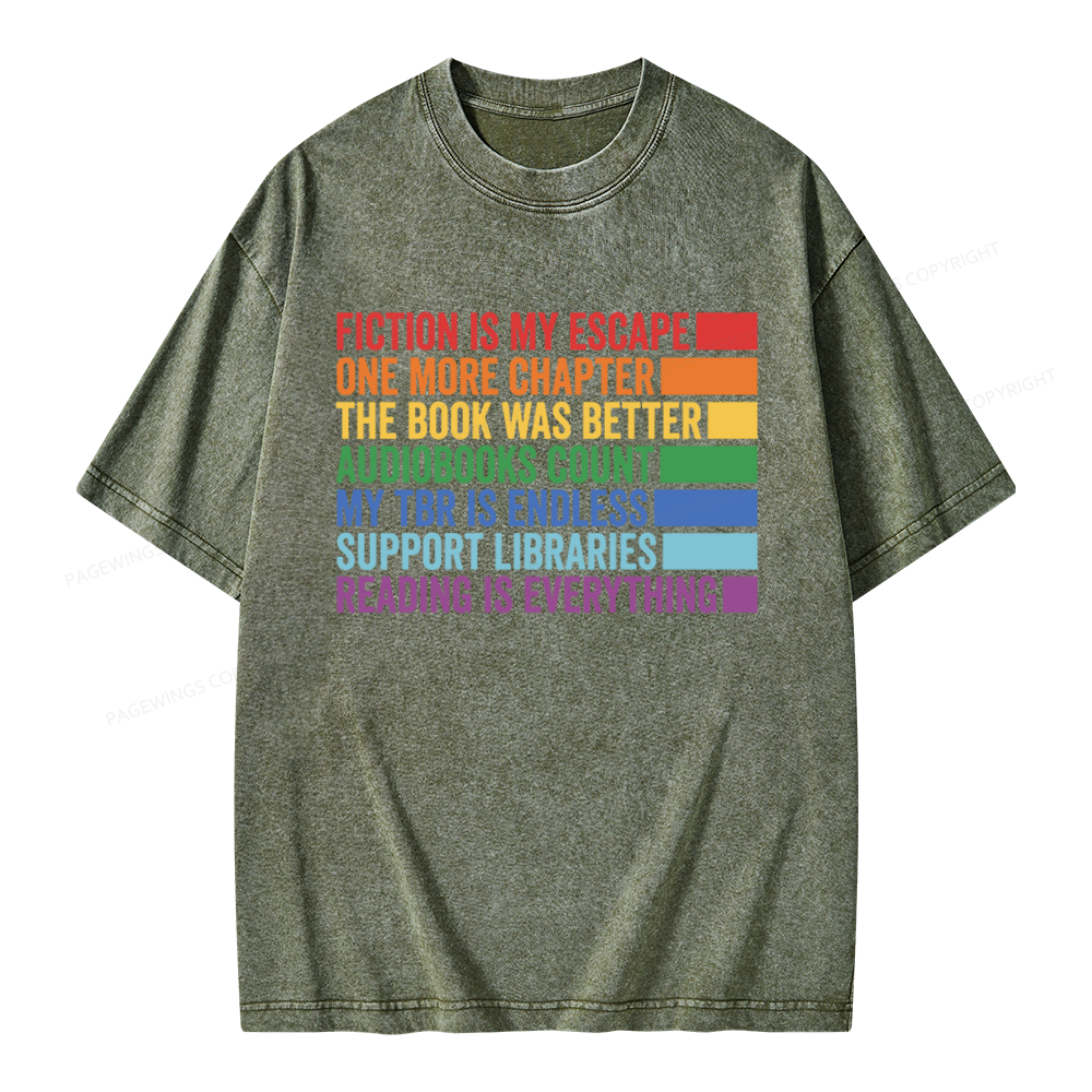 Pagewings One More Chapter Unisex Washed T-shirt