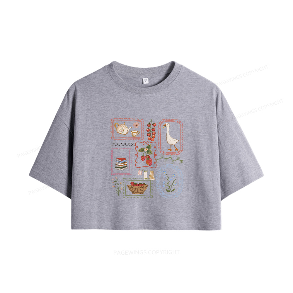 Pagewings Book Lover Women Crop Tops