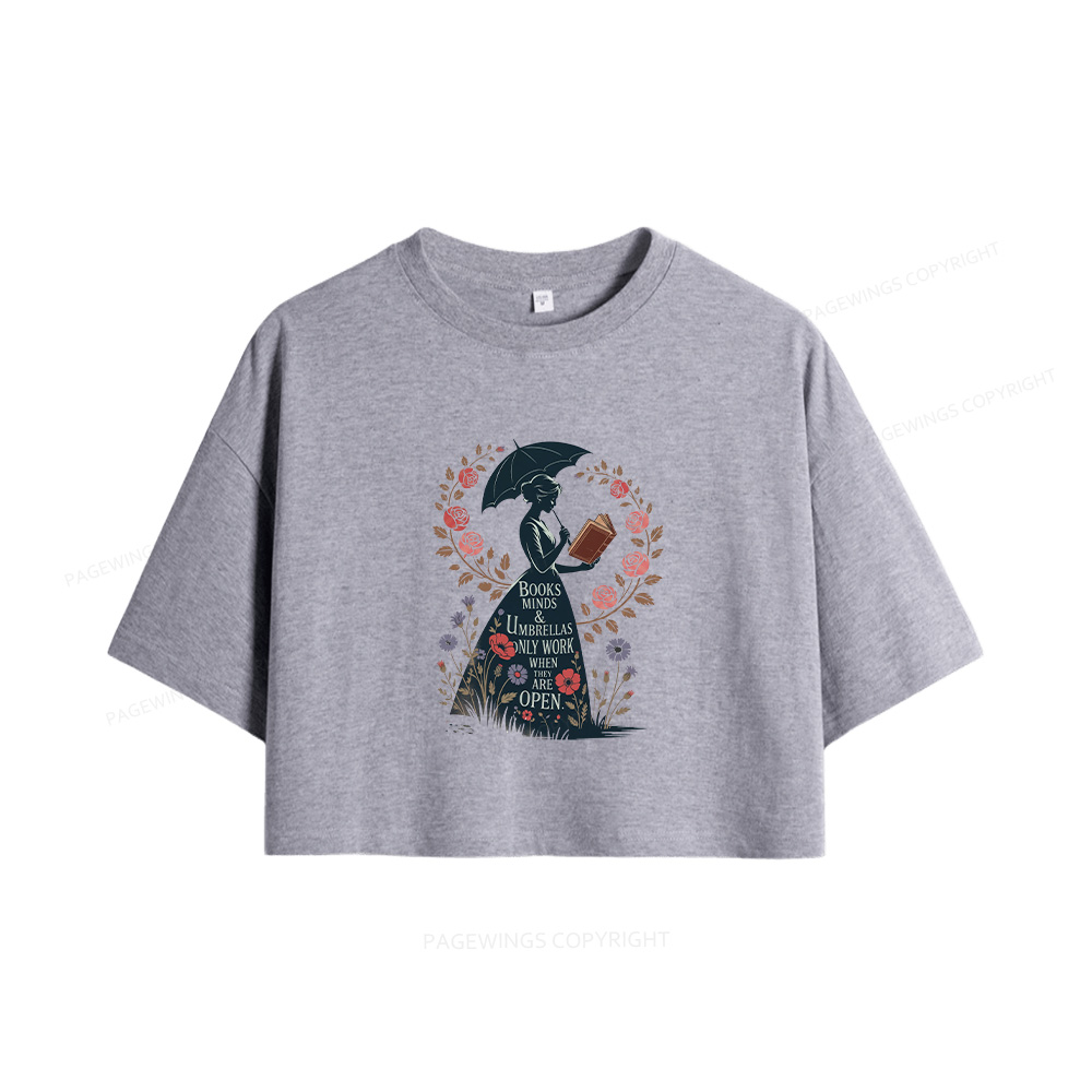Pagewings Books Minds Women Crop Tops