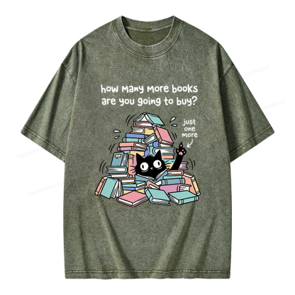 Pagewings Just One More Book Unisex Washed T-shirt