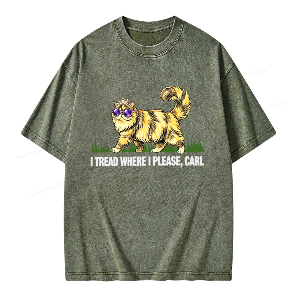 Pagewings Tread Where I Please Unisex Washed T-shirt