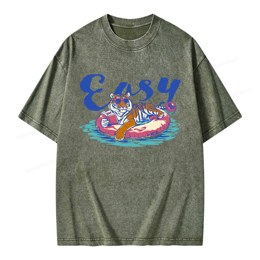 Pagewings Summer Reading Unisex Washed T-shirt