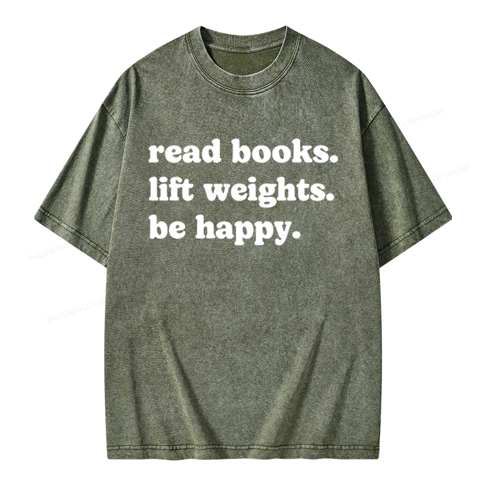 Pagewings Book Lover Gym Unisex Washed T-shirt