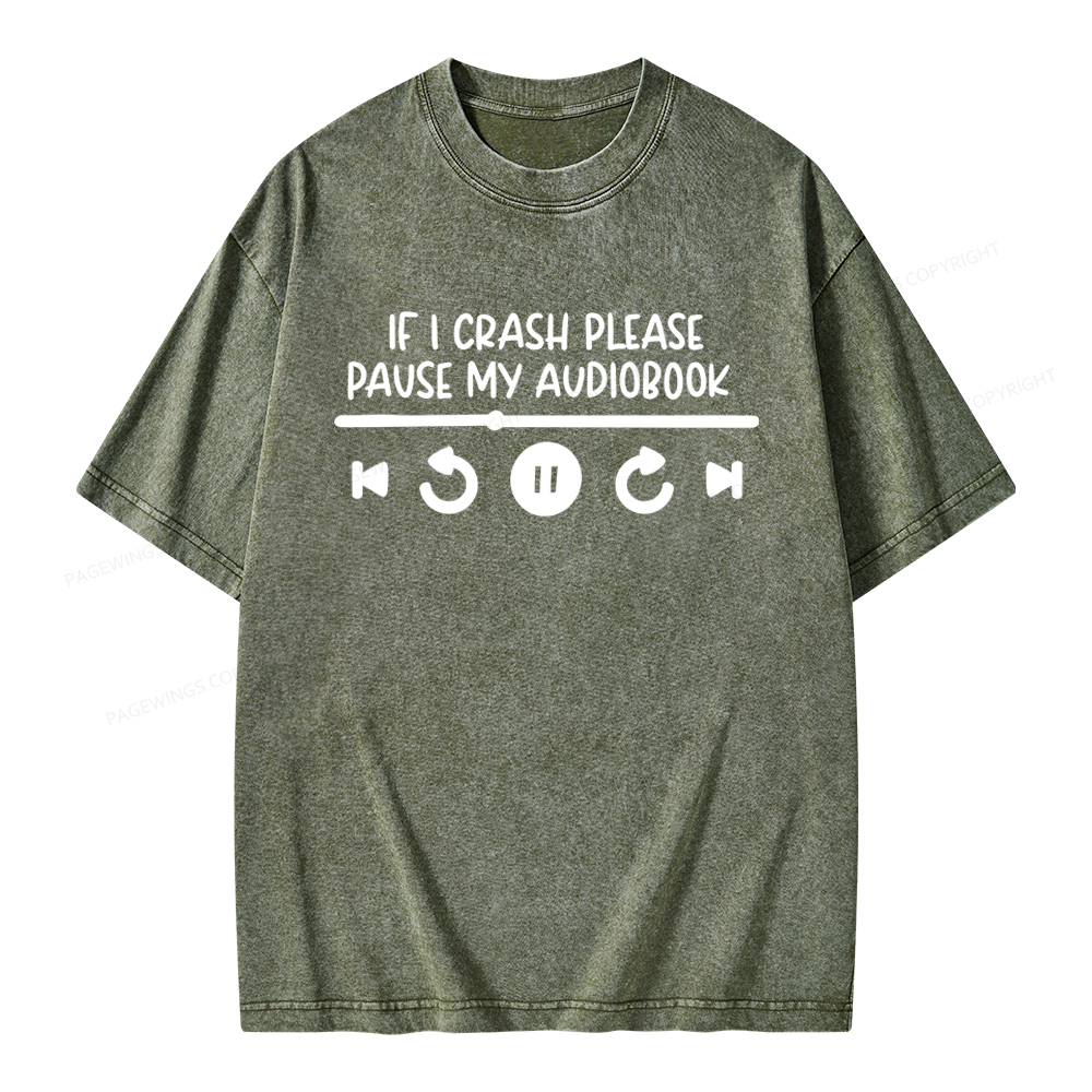 Pagewings Audiobook Unisex Washed T-shirt