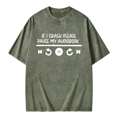 Pagewings Audiobook Unisex Washed T-shirt