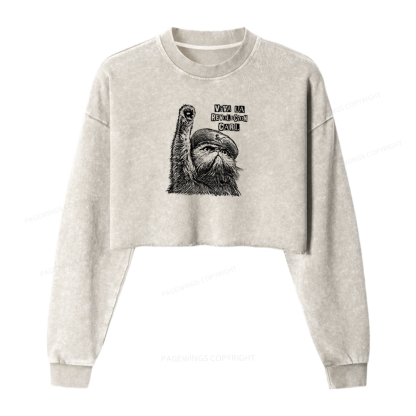 Pagewings Sci-Fi Book Lover Washed Crop Sweatshirt