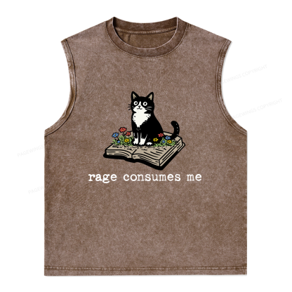 Pagewings Rage Consumes Me Unisex Washed Tank Top