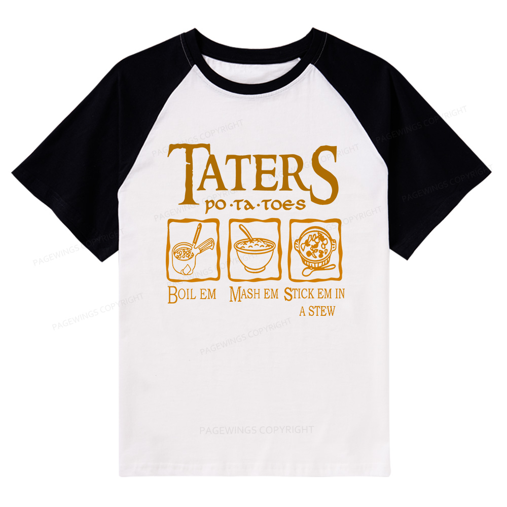 Pagewings Potatoes Raglan T-shirt